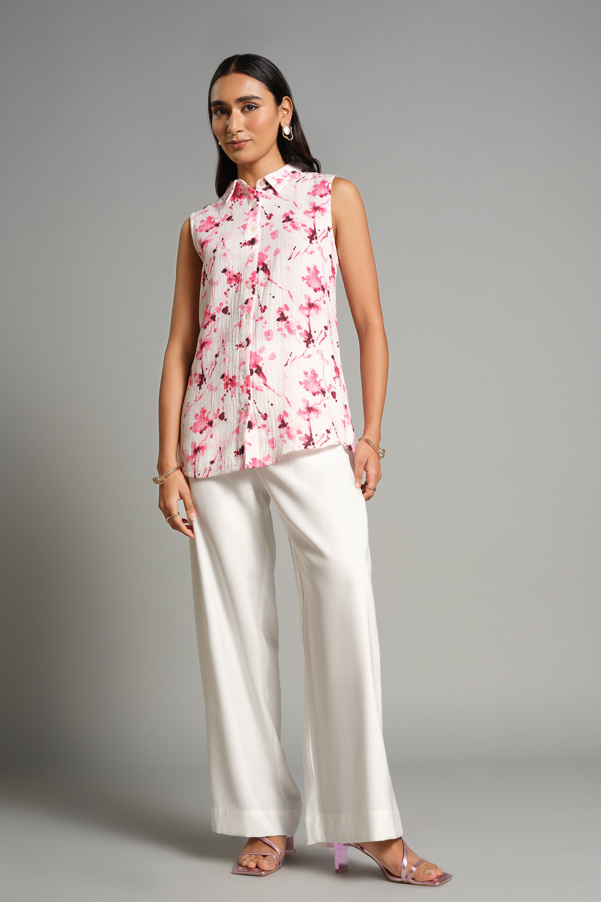 Floral Spot Shirt, Pink, image 2